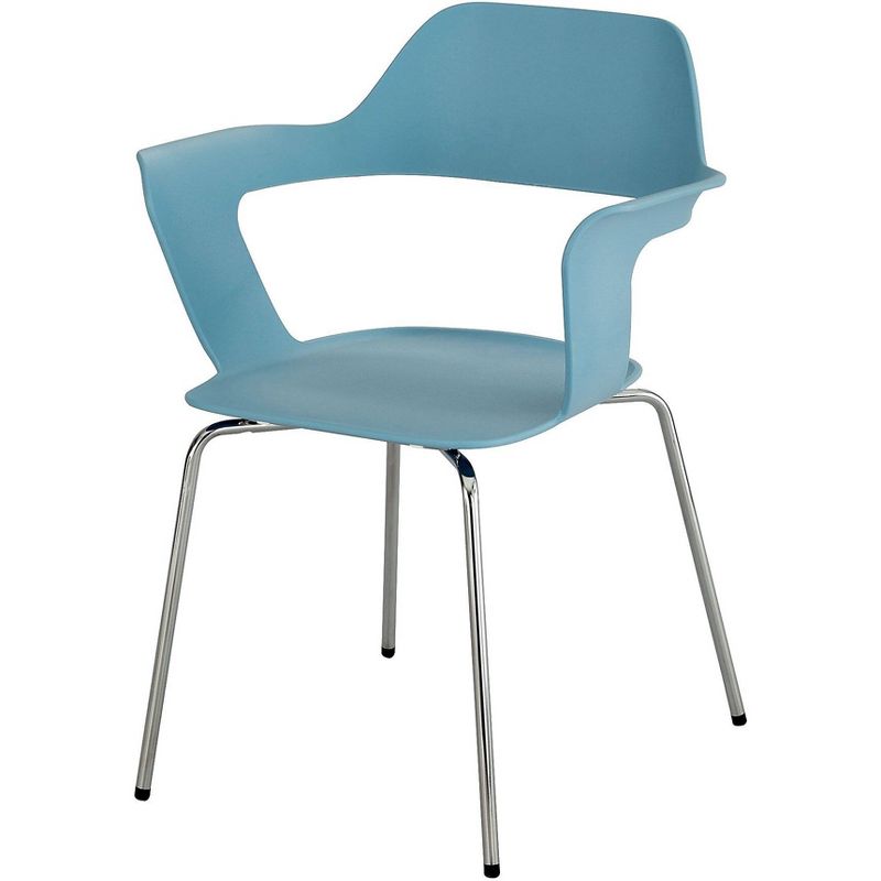 Safco Bandi Shell Stack Chair, Blue, 2/Pk 4275BU