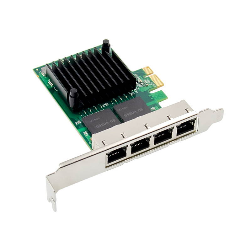 PCIe x1 Intel I350AM4 Four RJ45 Ports Gigabit Network Card Server Ethernet Network Adapter