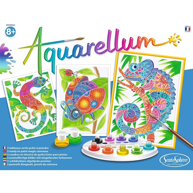 15ct Painting Kit Aquarellum Tangled Animals - SentoSphere USA