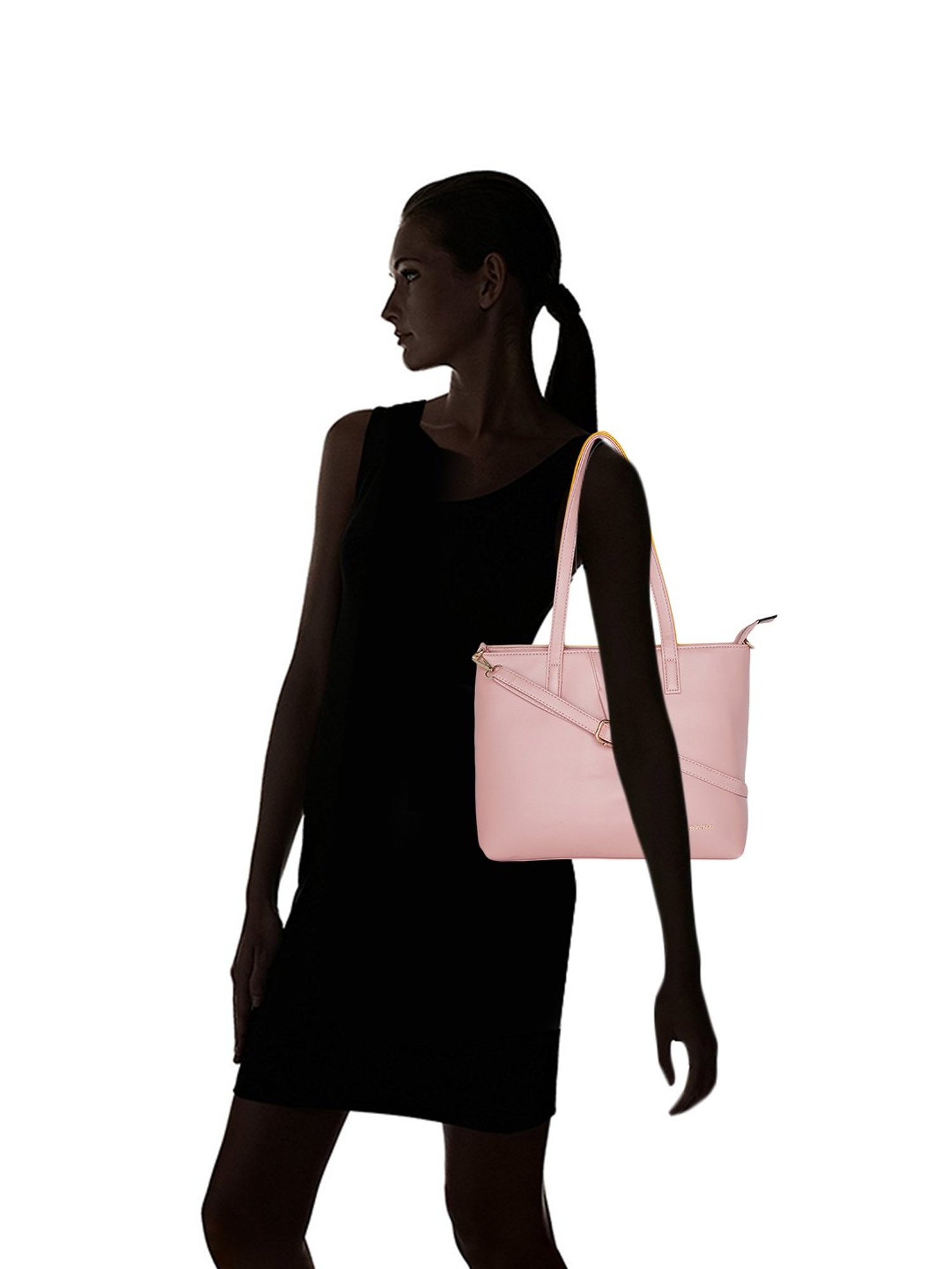 Giordano Baby Pink Solid Medium Shoulder Handbag