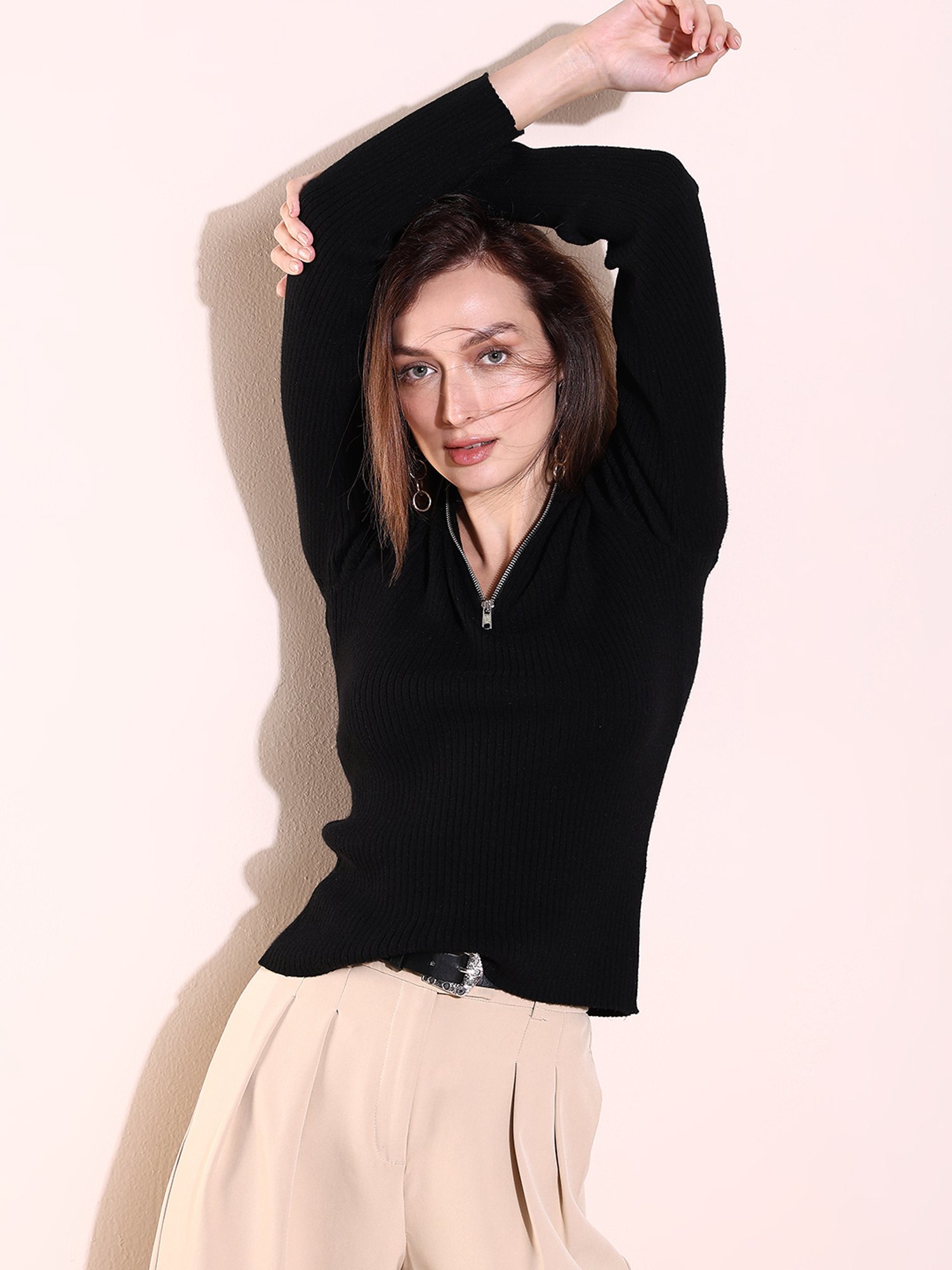 Vero Moda Black Regular Fit Pullover