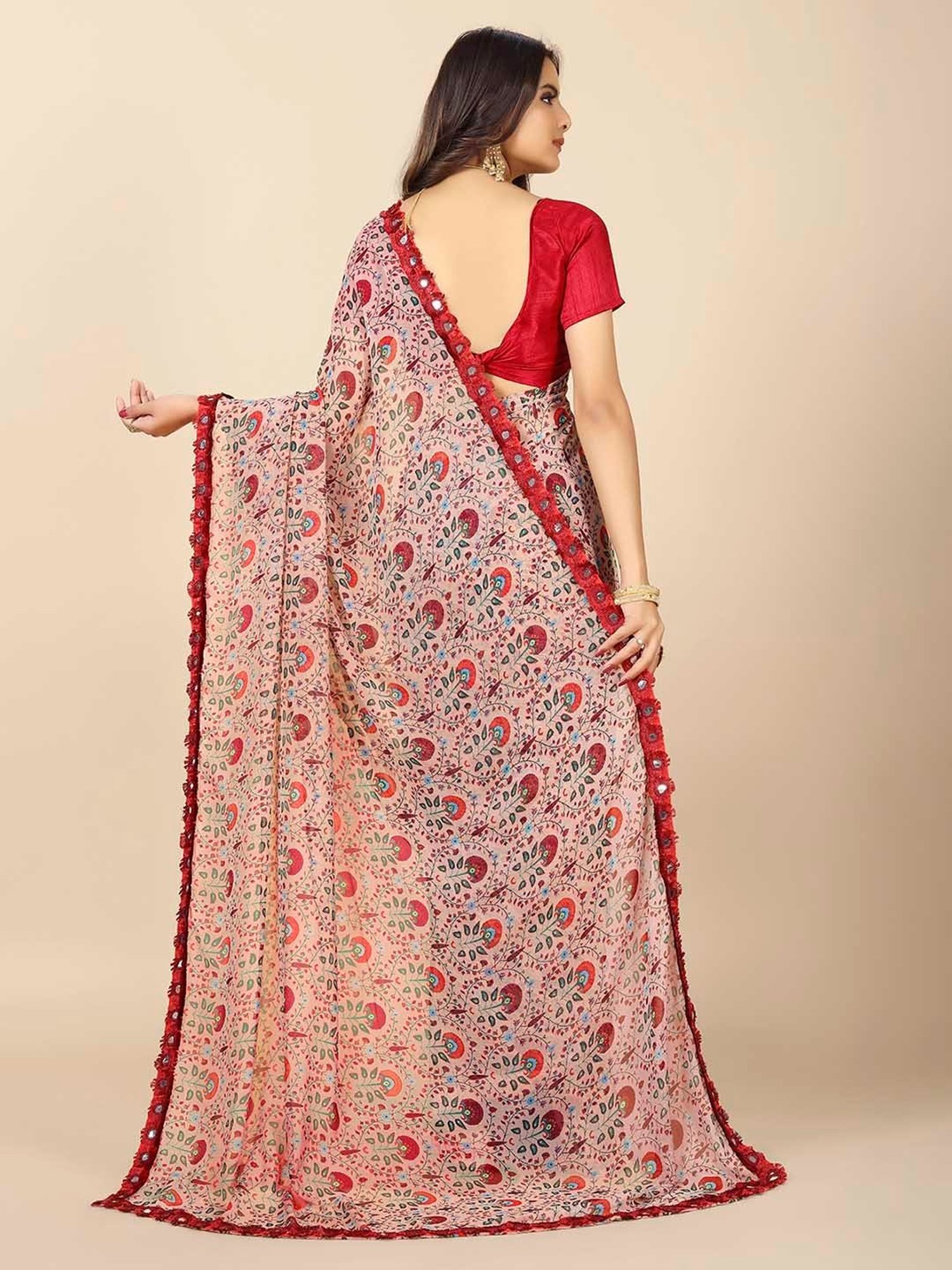 Rangita Multicolor Printed Saree With Blouse