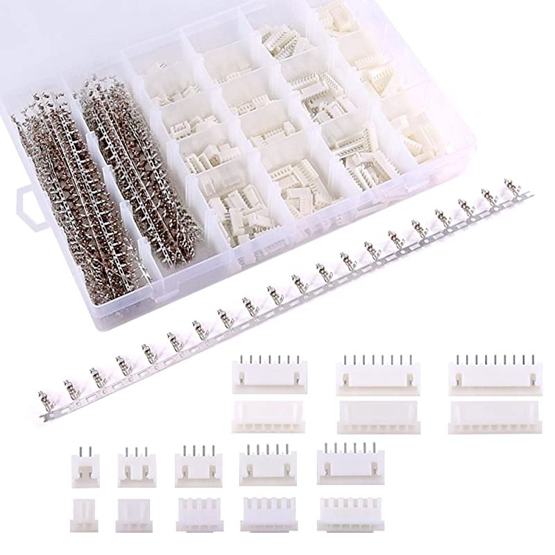 1180 Pieces 254mm 23456789 Pin Housing Adapter Cable Connector Socket Male and Female with 254mm Female Pin Header Connector Perfectly Compatible with JSTXHP Connector Kit