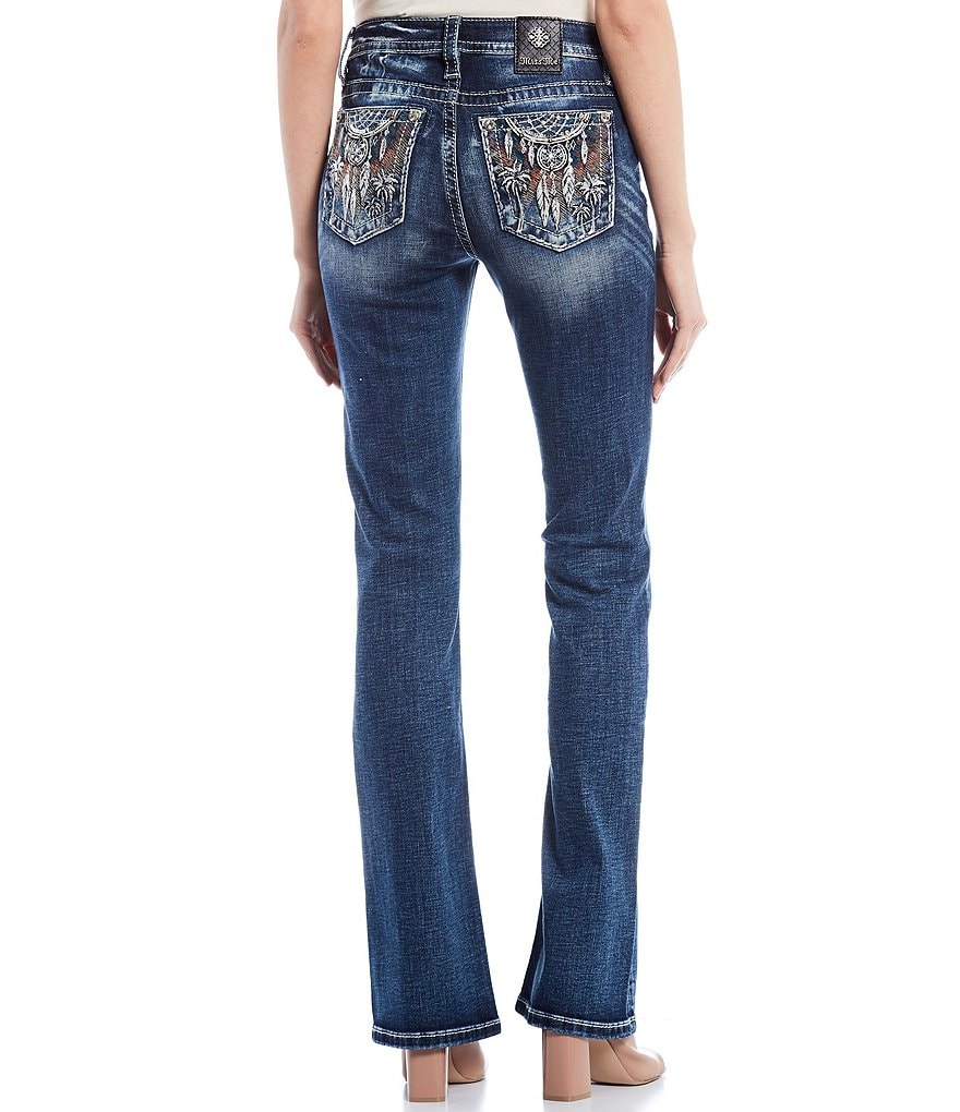 Miss Me Chloe Dream Catcher Embellished Pocket Bootcut Jeans
