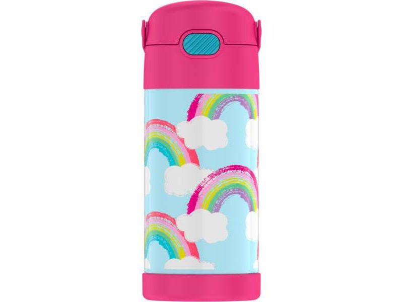 Thermos Rainbow 12oz FUNtainer Water Bottle with Bail Handle - Pink/Blue