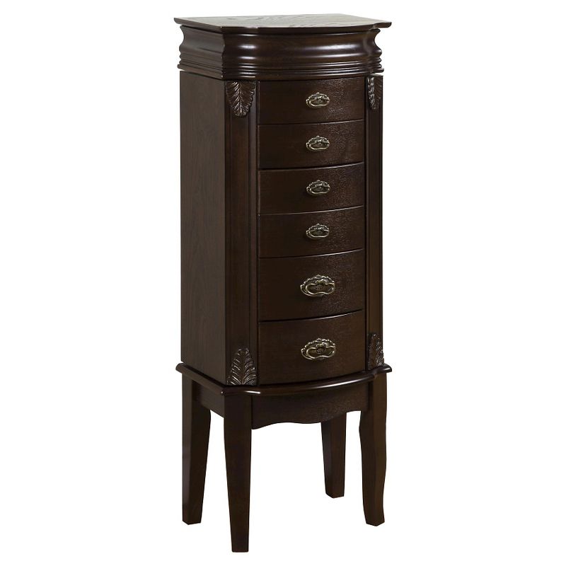 Verona Italian Influenced Jewelry Armoire Espresso - Powell Company