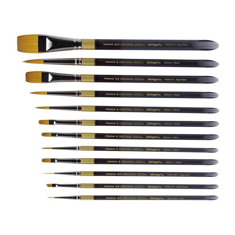 Kingart 12ct Original Acrylic Handle - Short handle - Gold