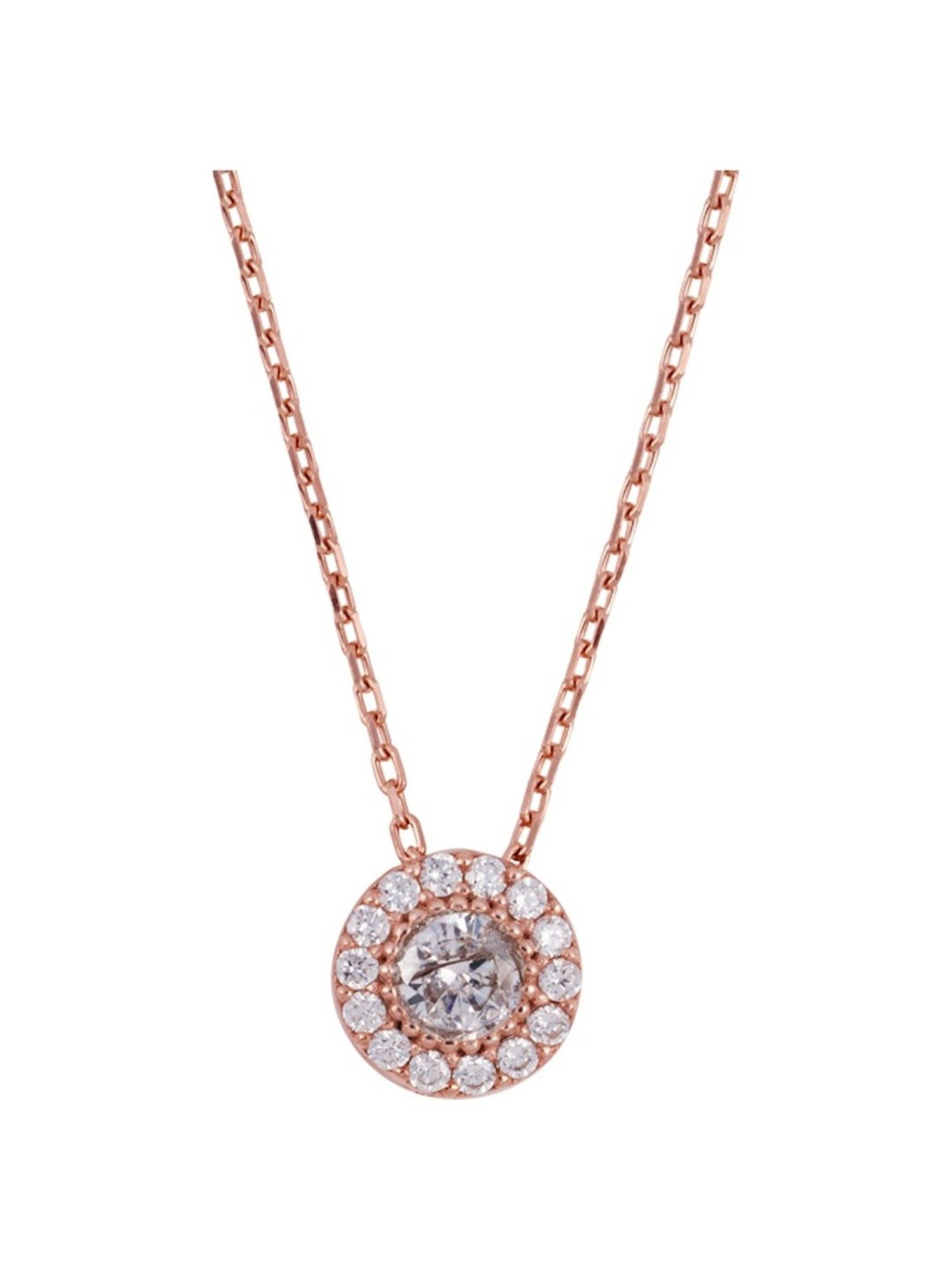 Palmonas Rose-Gold Tone Shiny Halo Necklace for Women