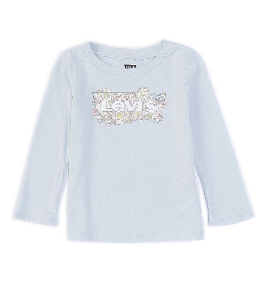 Levi's&reg; Baby Girls 12-24 Months Floral Print Fill Batwing Long-Sleeve Graphic Tee