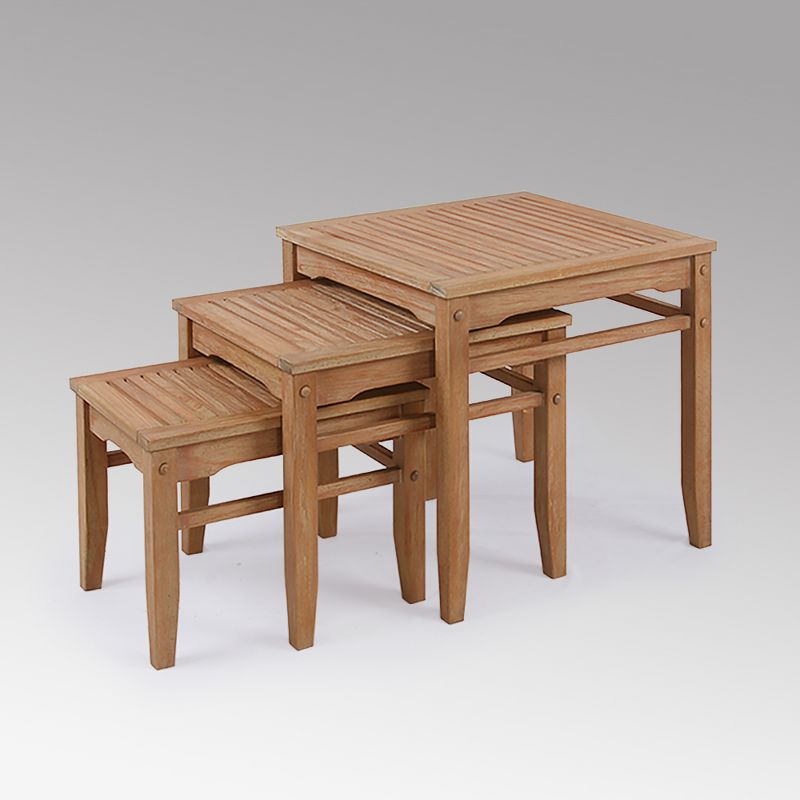 Sherwood Teak Nesting Table - Light Brown - Cambridge Casual