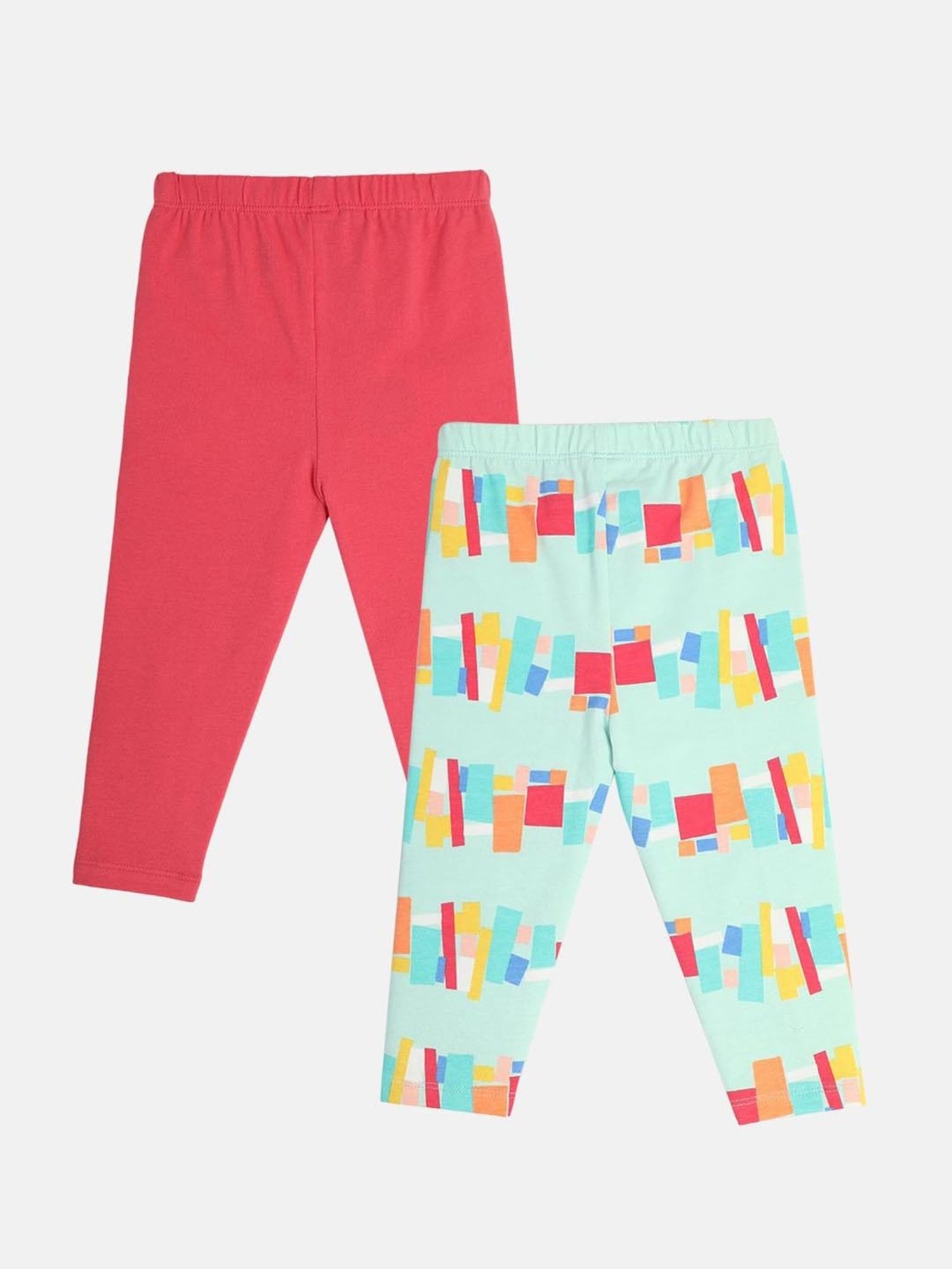 MINIKLUB Girls Multicolor Cotton Printed Full Sleeves Legging