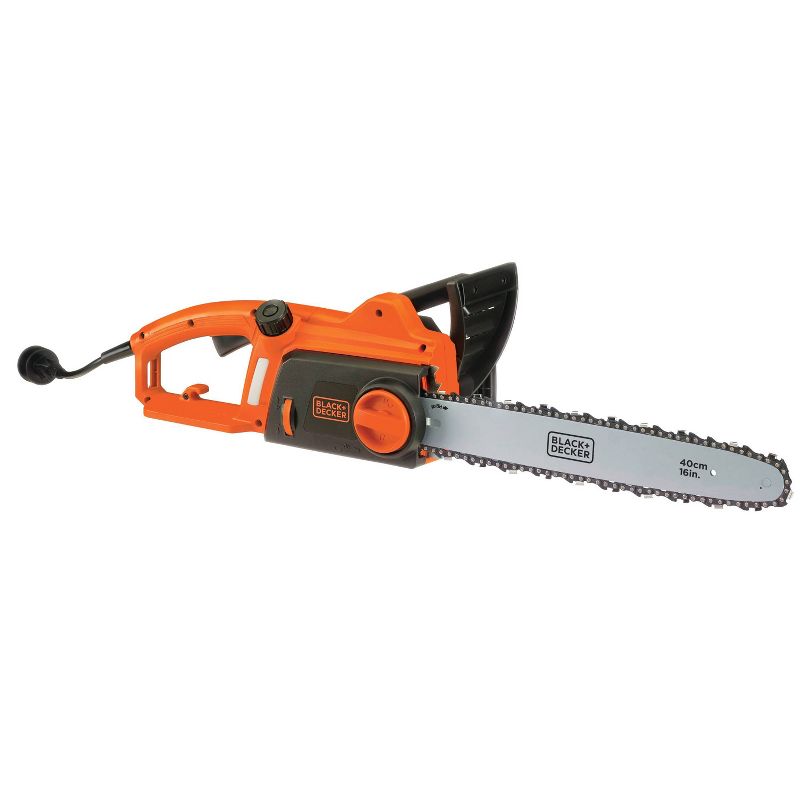 BLACK+DECKER 12" 120V AC Corded Chainsaw with Tool Free Tensioning - Orange Sorbet