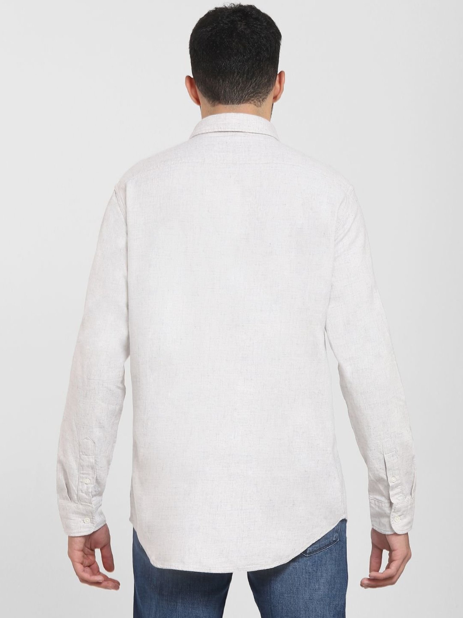 SELECTED HOMME Oatmeal Cotton Regular Fit Shirt