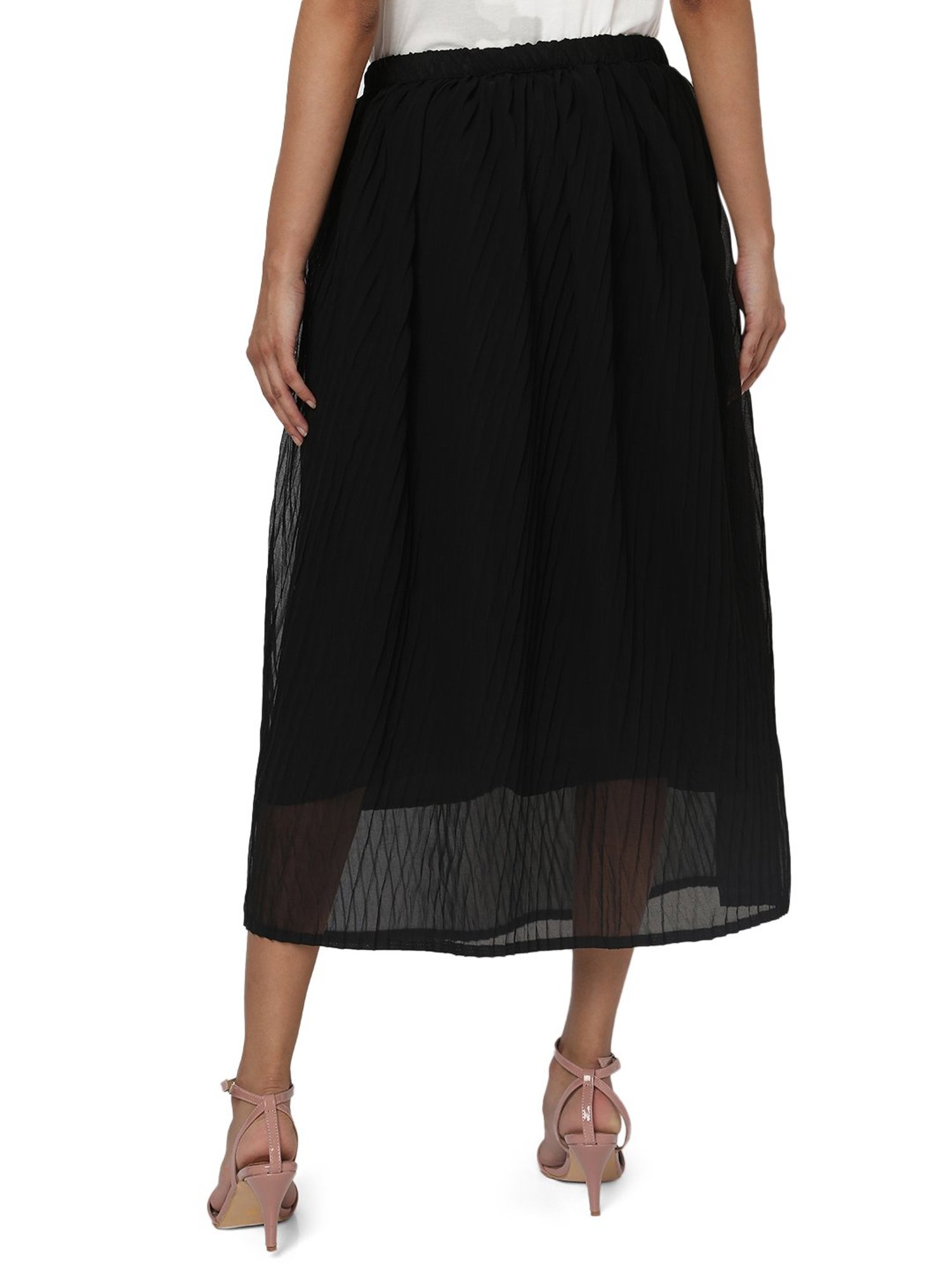 Smarty Pants Black Midi Skirt