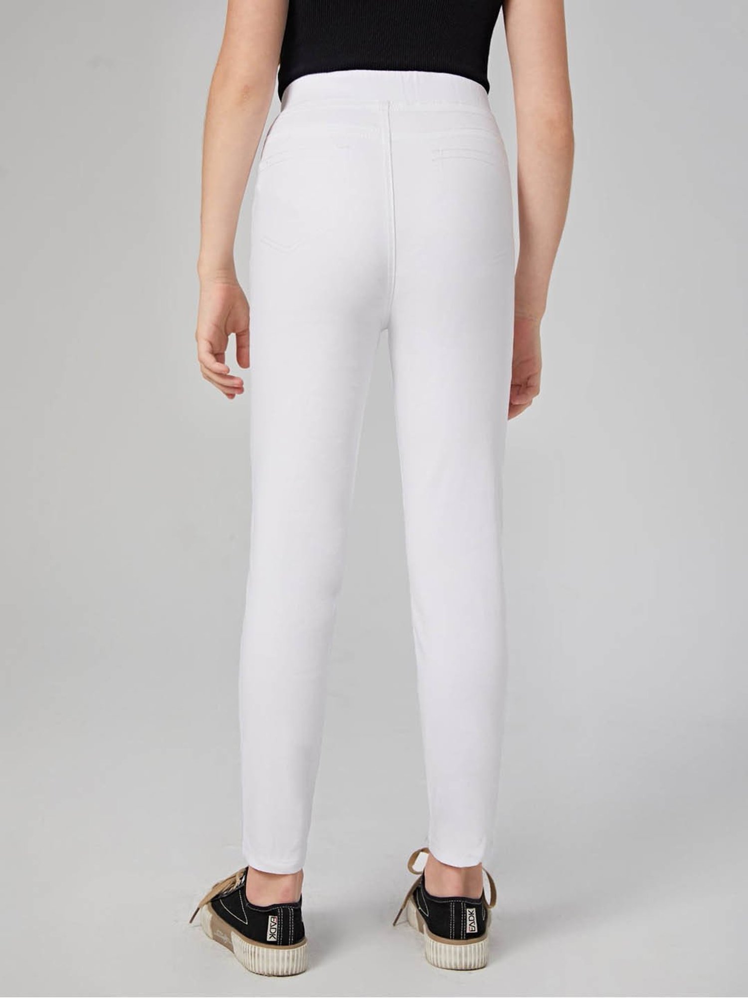 Kotty Girls White Solid Jeans