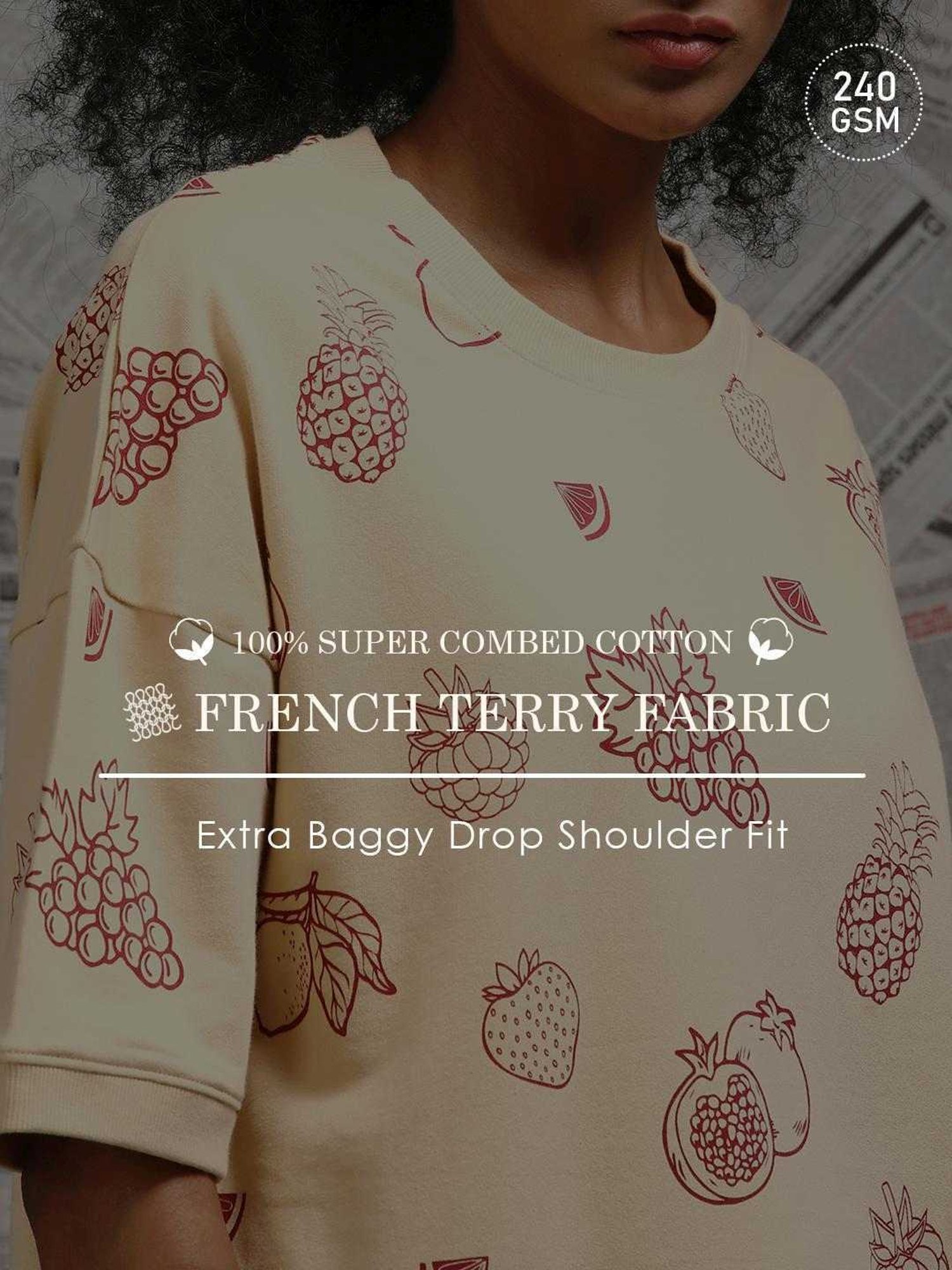 Difference Of Opinion Beige Loose Fit Printed Unisex T-Shirt