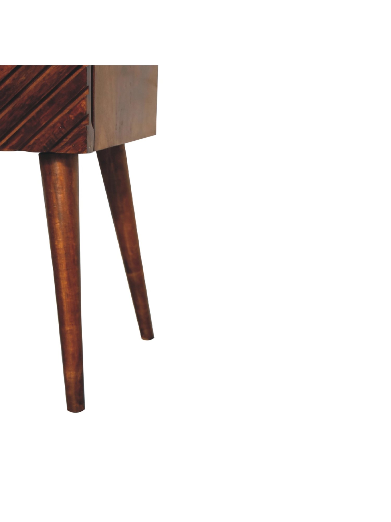 Ikiriya Avina Solid Dark Brown Wood End Table