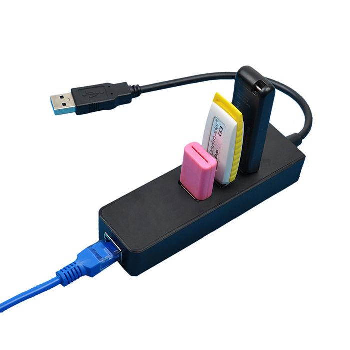 USB 3.0 HUB & USB to 10/100/1000Mbps RJ45 Gigabit Ethernet Lan Card Adapter