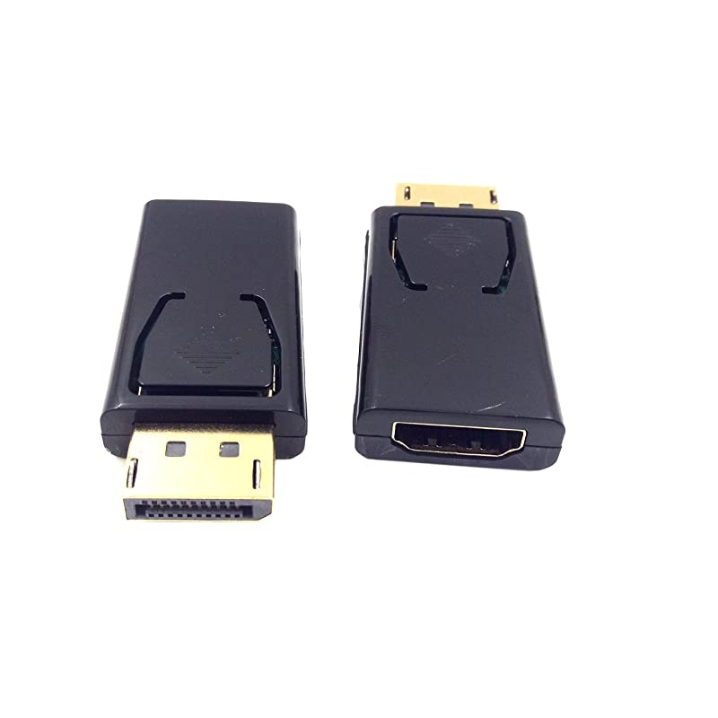 DP to HDMI Adapter  1080P Gold Plated DisplayPort to HDMI Male to Female Converter Adapter 13V Black