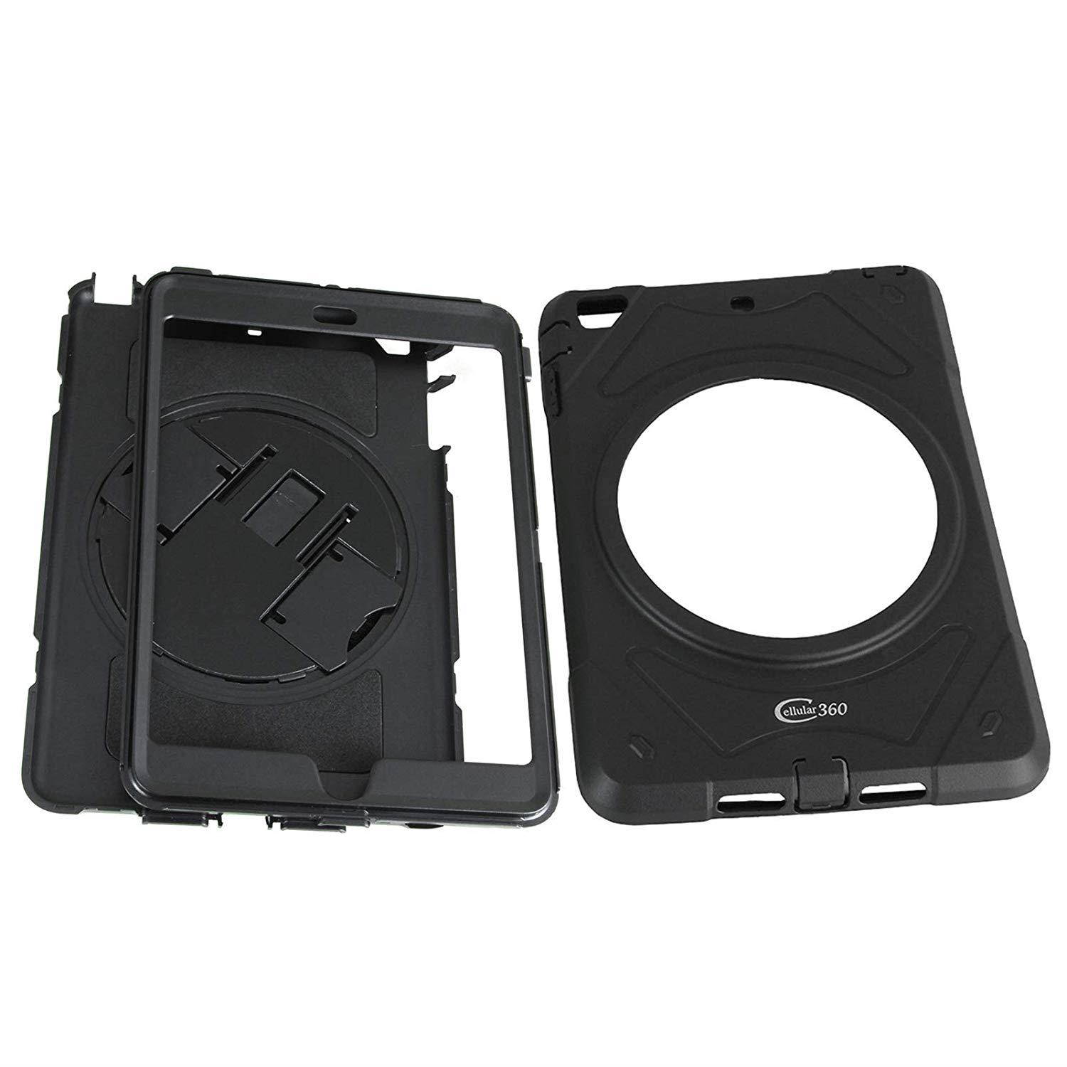 Cellular360 Drop Proof Case with 360 Degree Swivel Stand and Handle for iPad Mini 1 iPad Mini 2 iPad Mini 3 (Black)