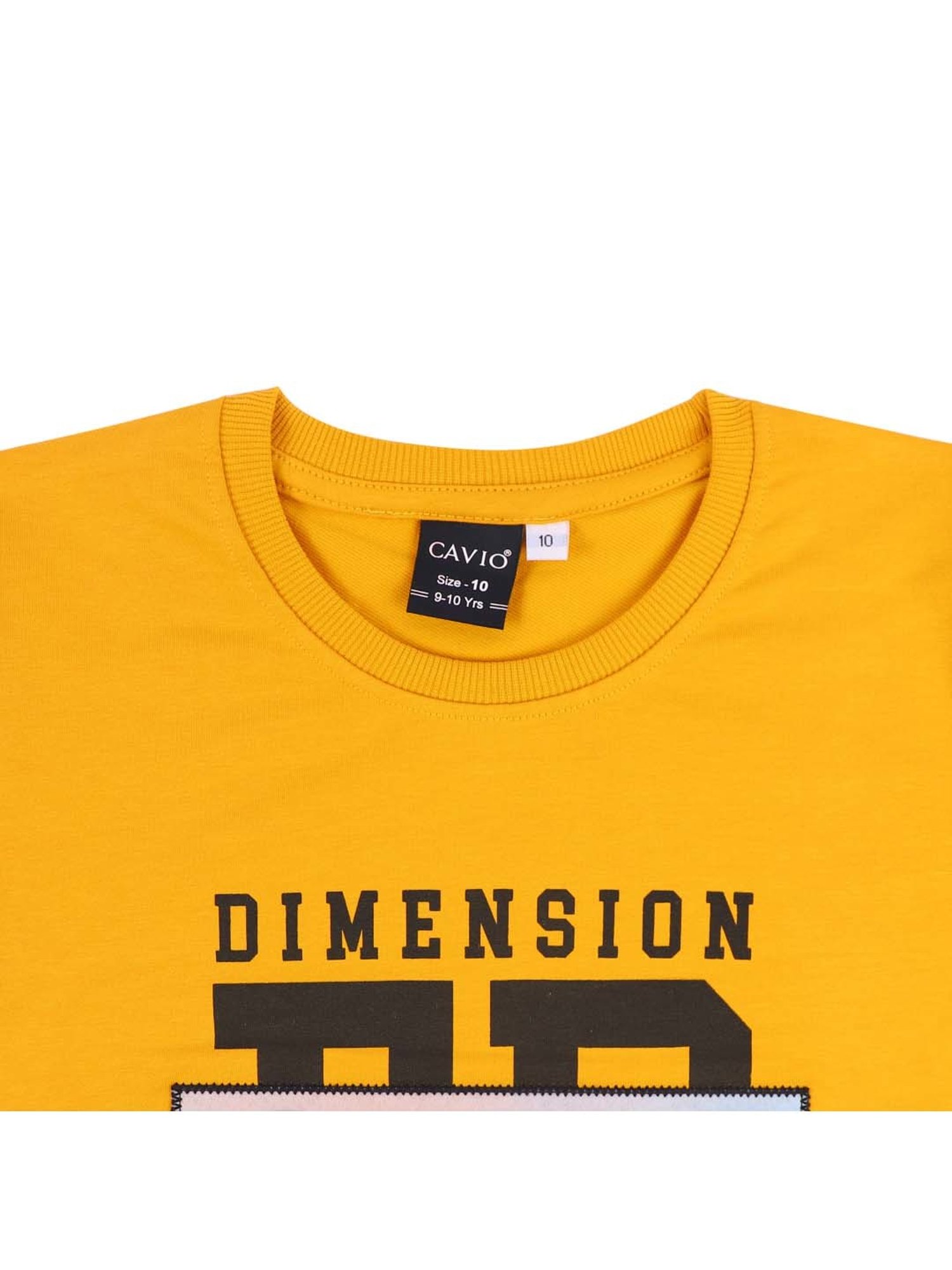 Cavio Kids Yellow Cotton Printed Full Sleeves Sweatshirt