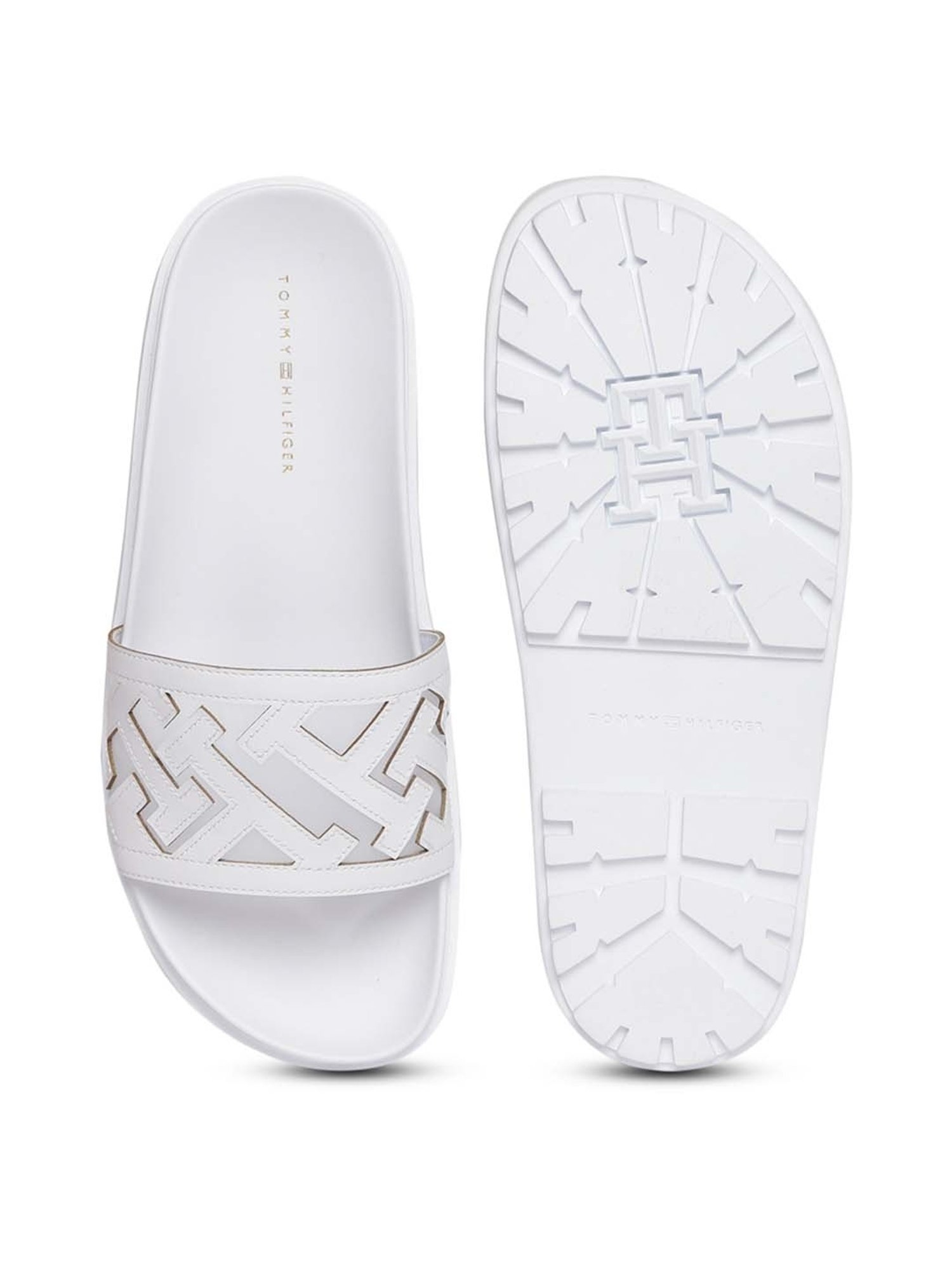 Tommy Hilfiger Women's White Slides