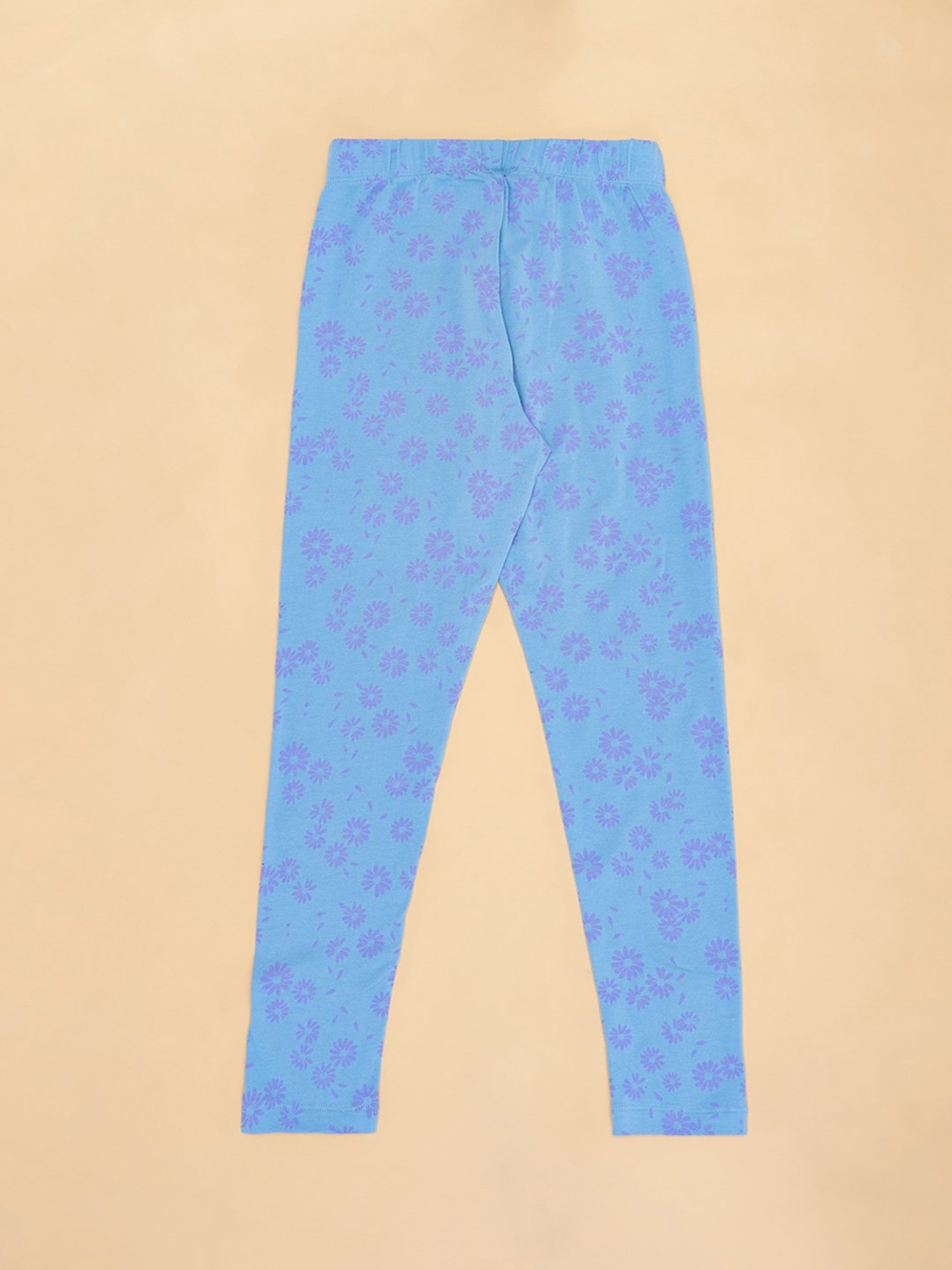 Pantaloons Junior Blue Floral Print Leggings