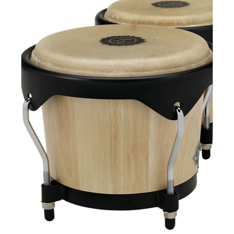 LP Latin Percussion LP601NY-AW City Series Wood Bongos, Siam Oak, Natural