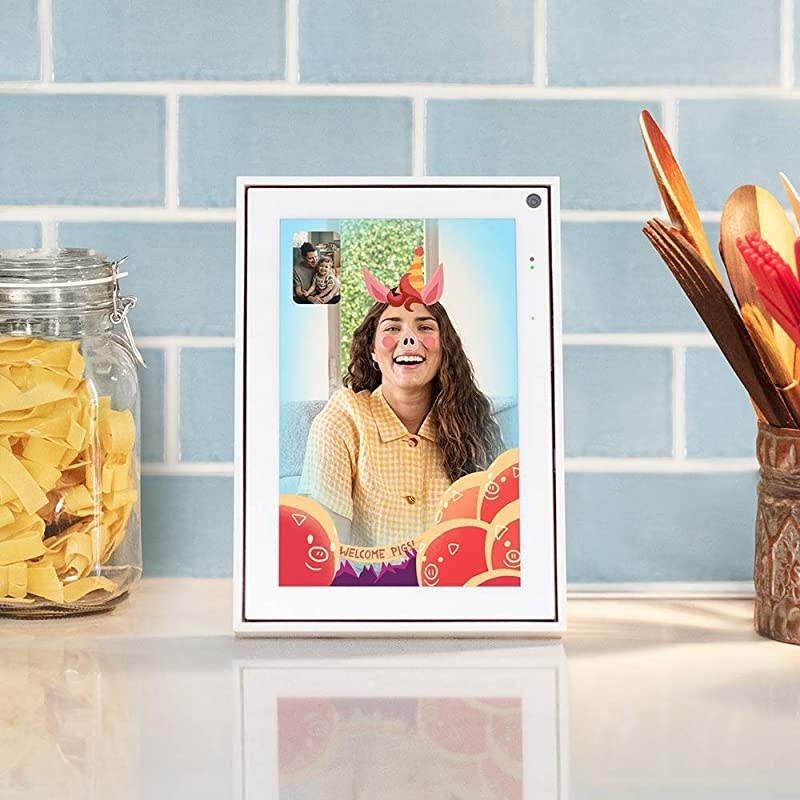 Portal Mini - Smart Video Calling 8&rdquo; Touch Screen Display with Alexa - White