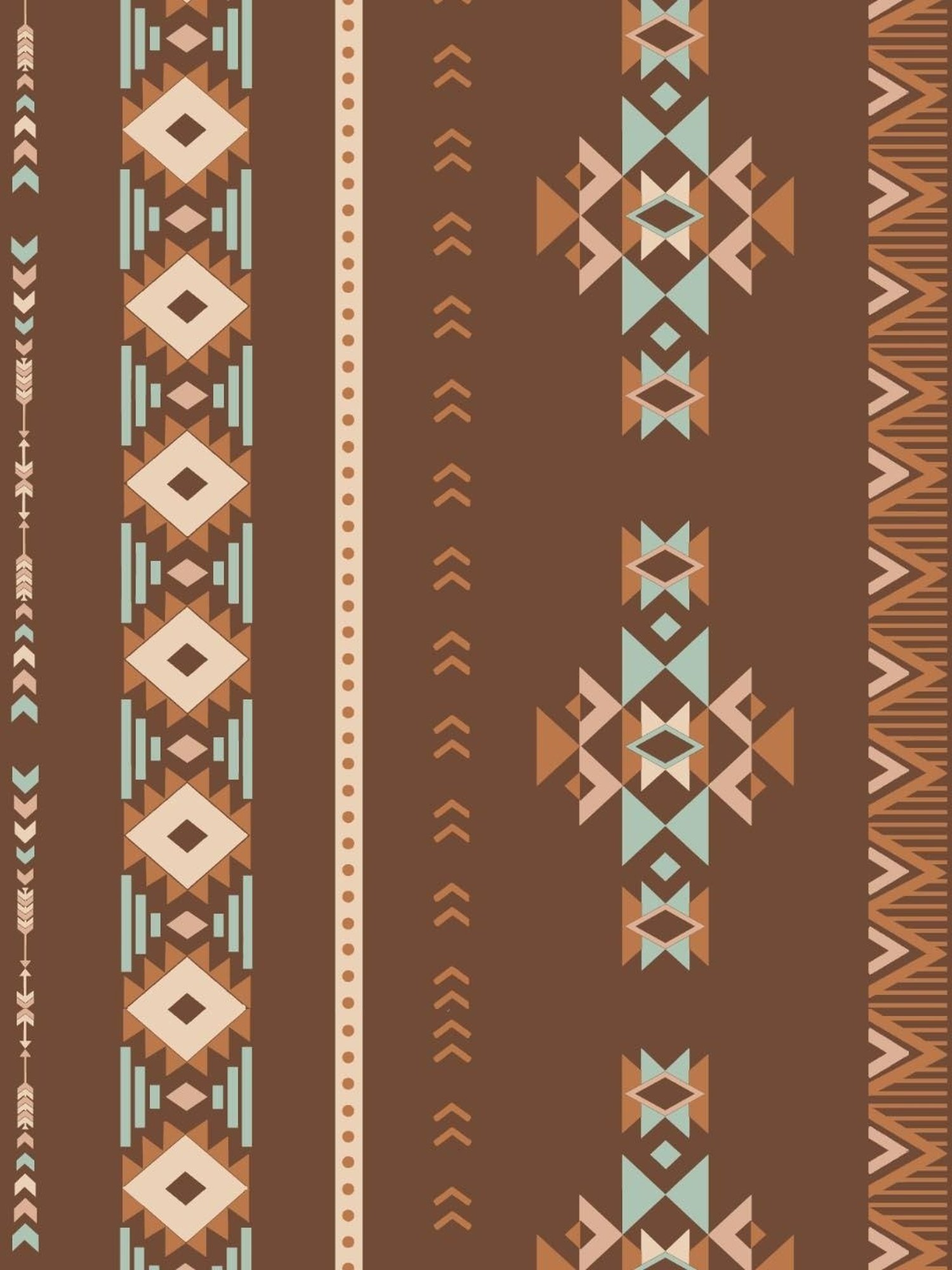 SPACES DRAPE STORY Boho Digital Print Brown Polyester 5 ft Window Curtains - Set of 2