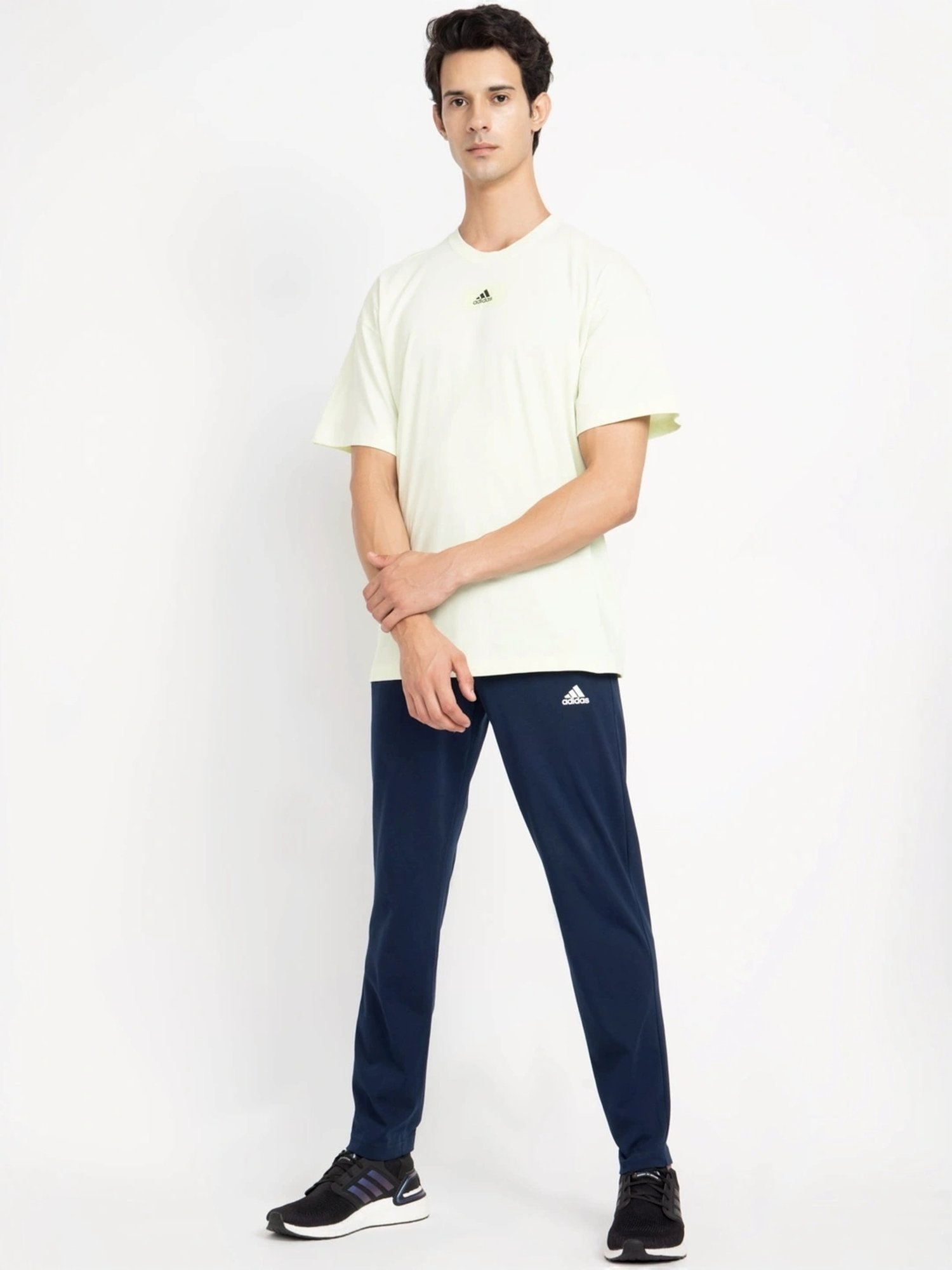 Adidas Green Cotton Regular Fit T-Shirt