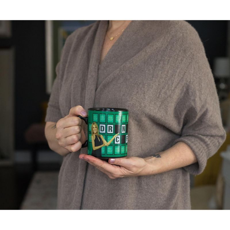 Just Funky Wheel of Fortune "Drink More Coffee" Color-Changing Mug | Holds 16 Ounces