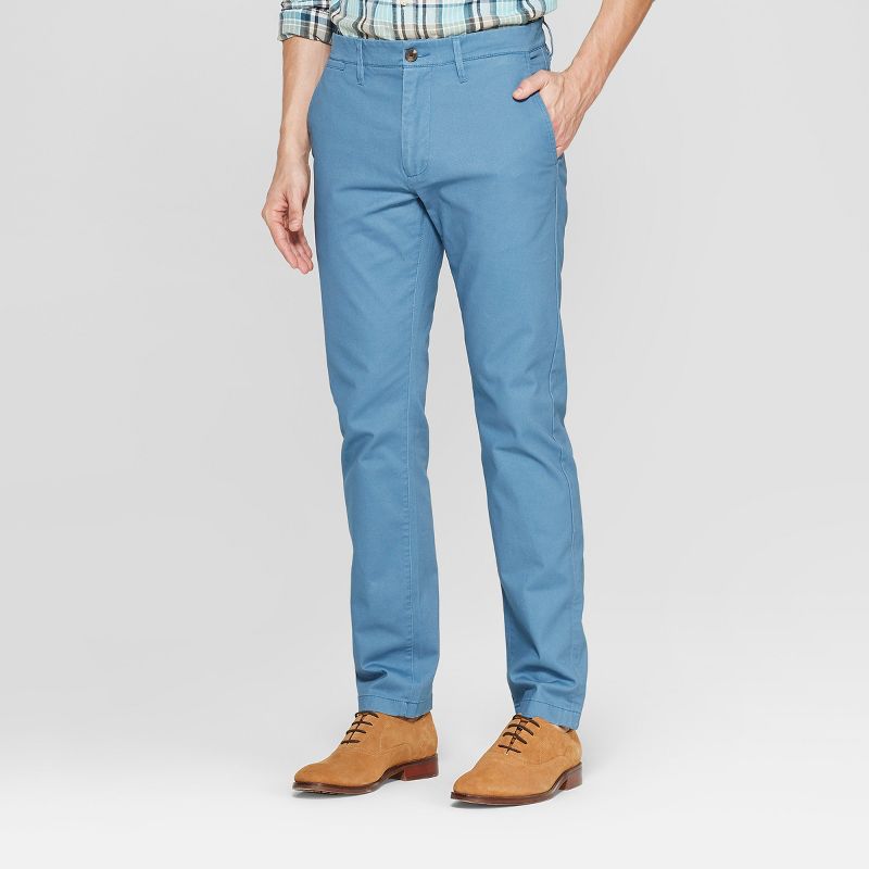 Men's Slim Fit Hennepin Chino Pants - Goodfellow & Co™ Blue 38x30