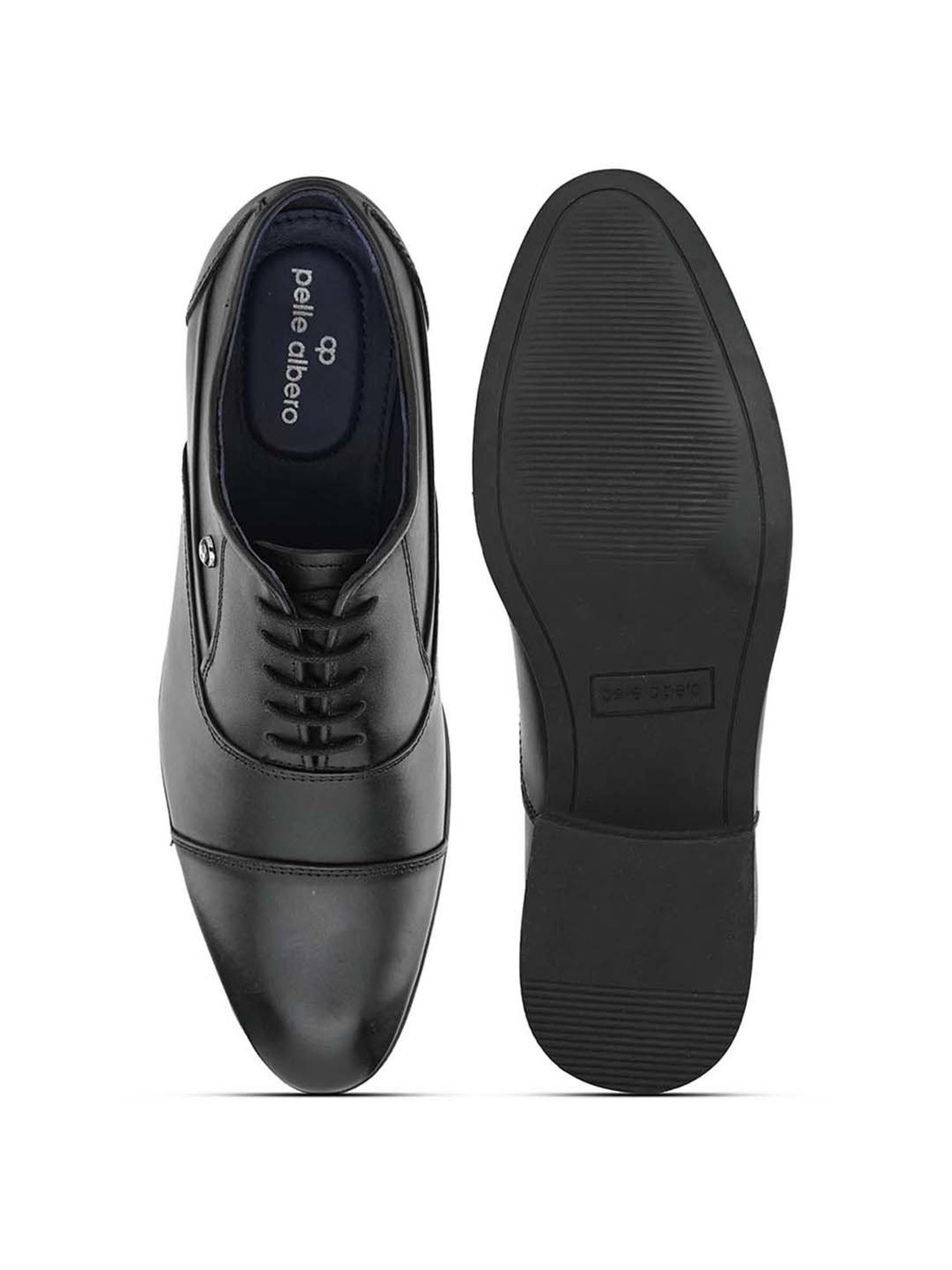 Pelle Albero Men's Black Oxford Shoes