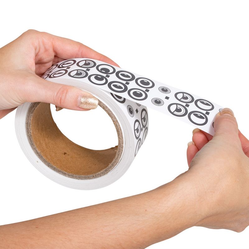 Ready 2 Learn Creative Sticker Roll - Eyes - Black and White - 2,000 Self-Adhesive Stickers