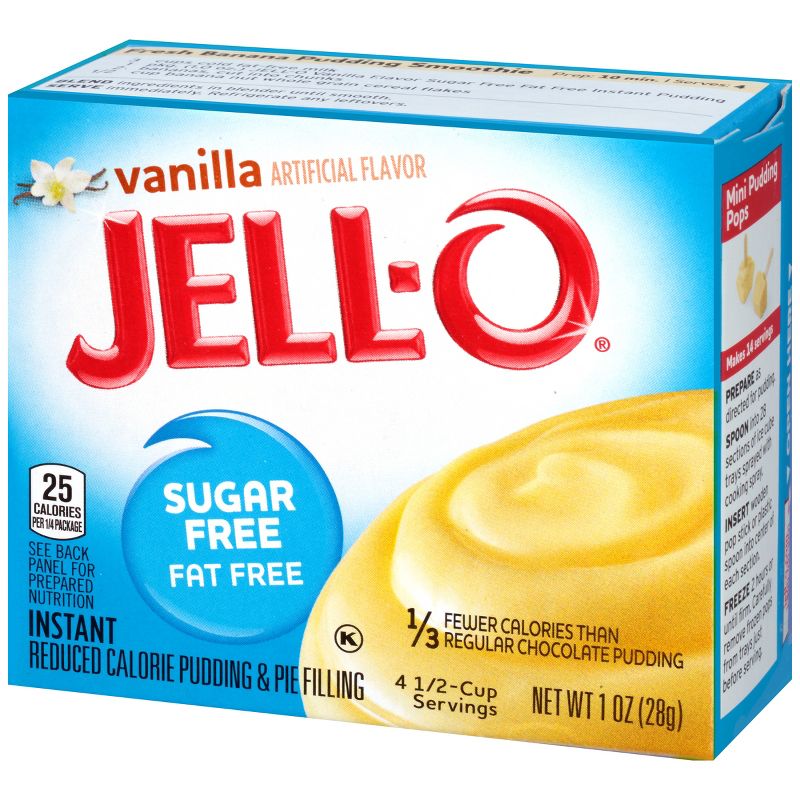 JELL-O Instant Sugar Free Fat Free Vanilla Pudding & Pie Filling - 1oz