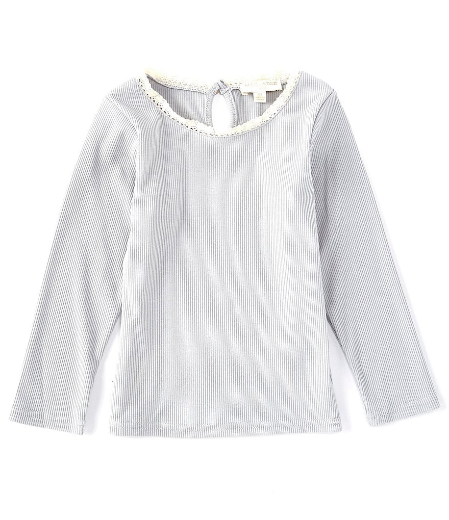 Chelsea & Violet Little Girls 2T-6X Rib Knit Lace Tee