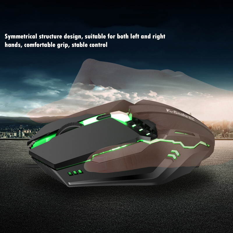 M11 Gaming Electronic Sports RGB Streamer Horse Running Luminous USB Wired PC Computer 1600DPI Laptop Mouse Both hands
