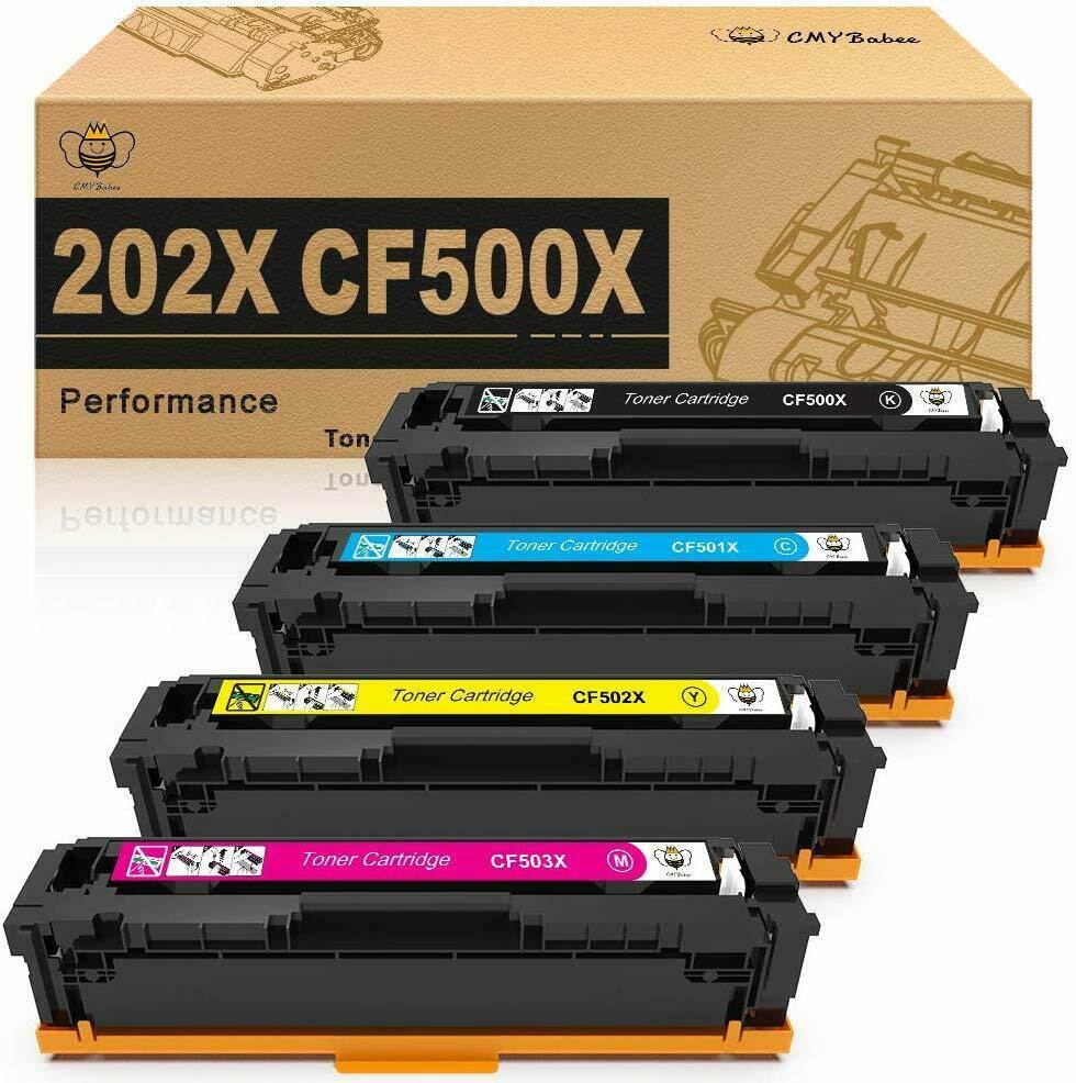 4PK Toner Cartridge for HP 202X CF500X Color LaserJet Pro M254dw M281cdw M281fdw