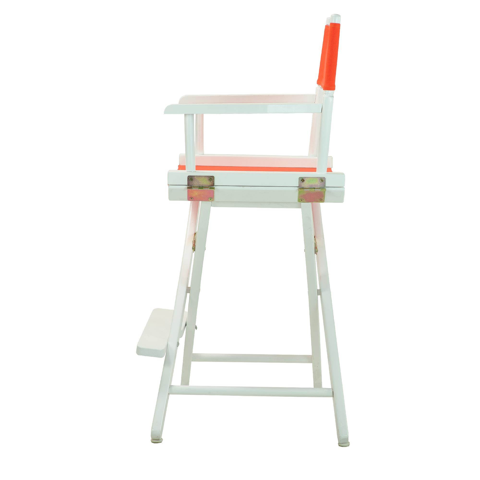 Casual Home 220-01-021-19 24 in. Directors Chair White Frame with Orange Canvas