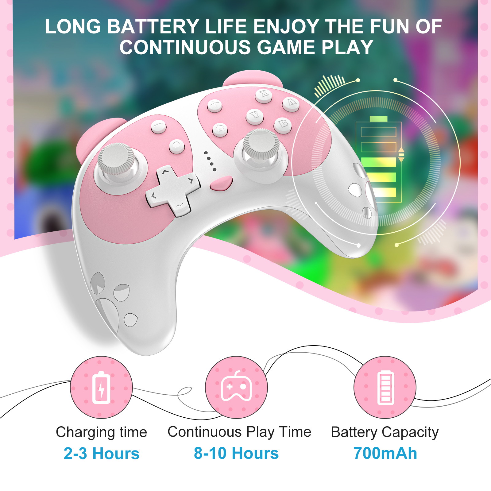 Wireless Controller for Nintendo Switch, STOGA Panda Cute Switch Pro Controller Compatible with Switch Lite/PC with NFC Wake-up Function, Support Motion Control Turbo Vibration