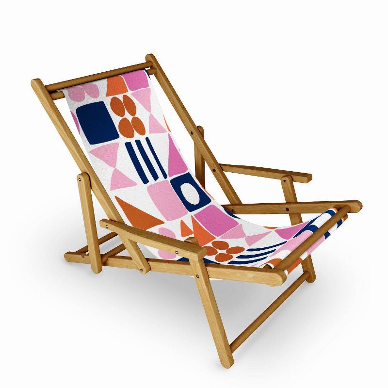 June Journal Sweet Whimsy Shapes Pattern Sling Chair - Deny Designs