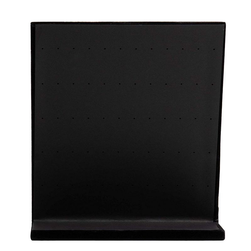 60 Holes Black Velvet Earring Display Stand Holder Jewelry Studs Rack Organizer