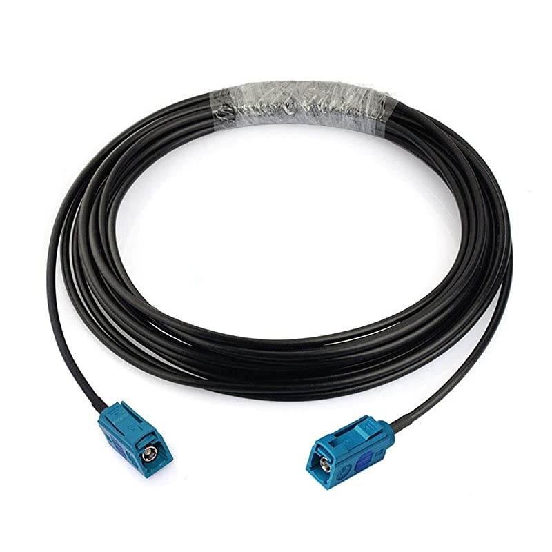 Fakra Z Female to Female Vehicle Antenna Extension Cable 5m 16.5 feet for Car Stereo Android Head Unit GPS Navigation FM AM Radio Sirius XM Satellite Radio 4G LTE Telematics Bluetooth Module