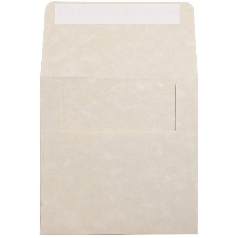48-Pack Parchment Paper Square Envelopes for Wedding Baby & Bridal Shower Invitations, Cream, 5.5" x 5.5"
