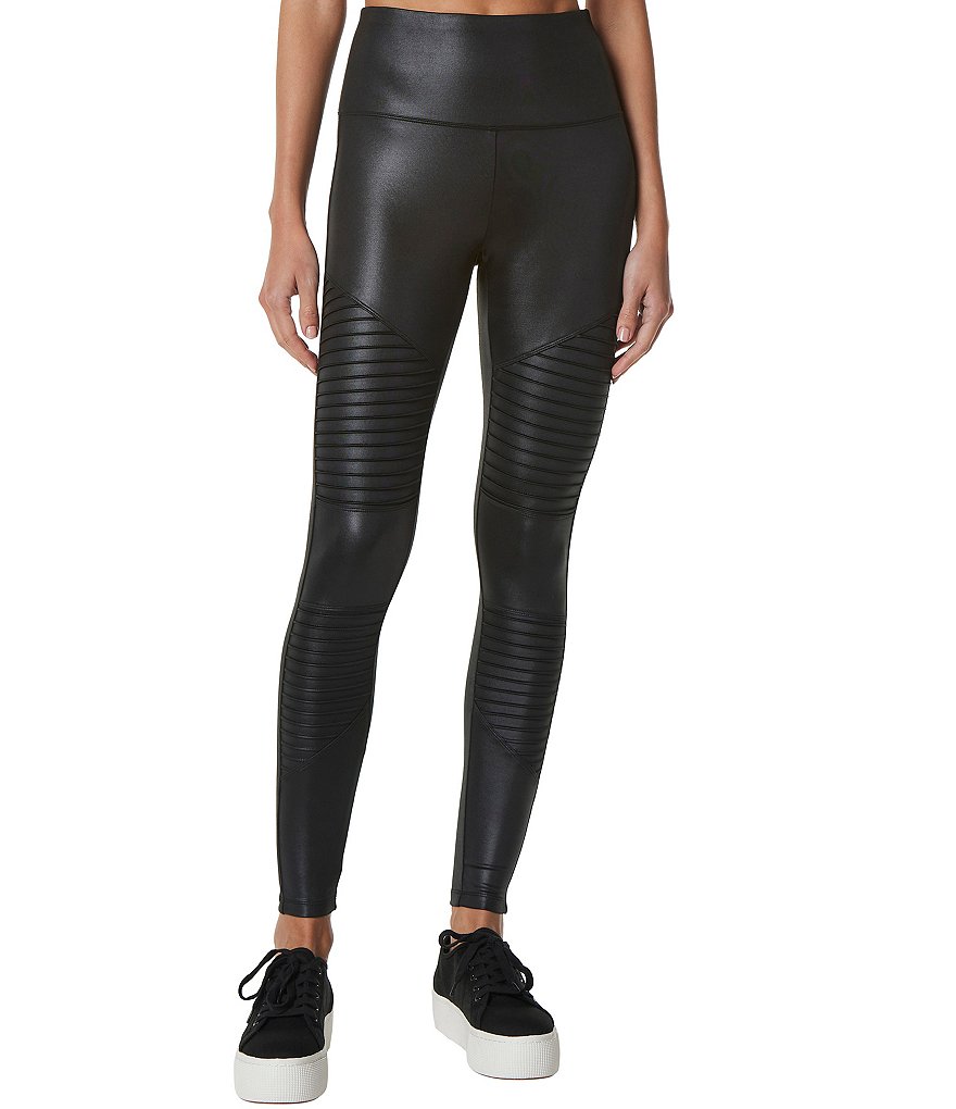 Marc New York Performance High Rise Moto Fleece Liquid Leggings