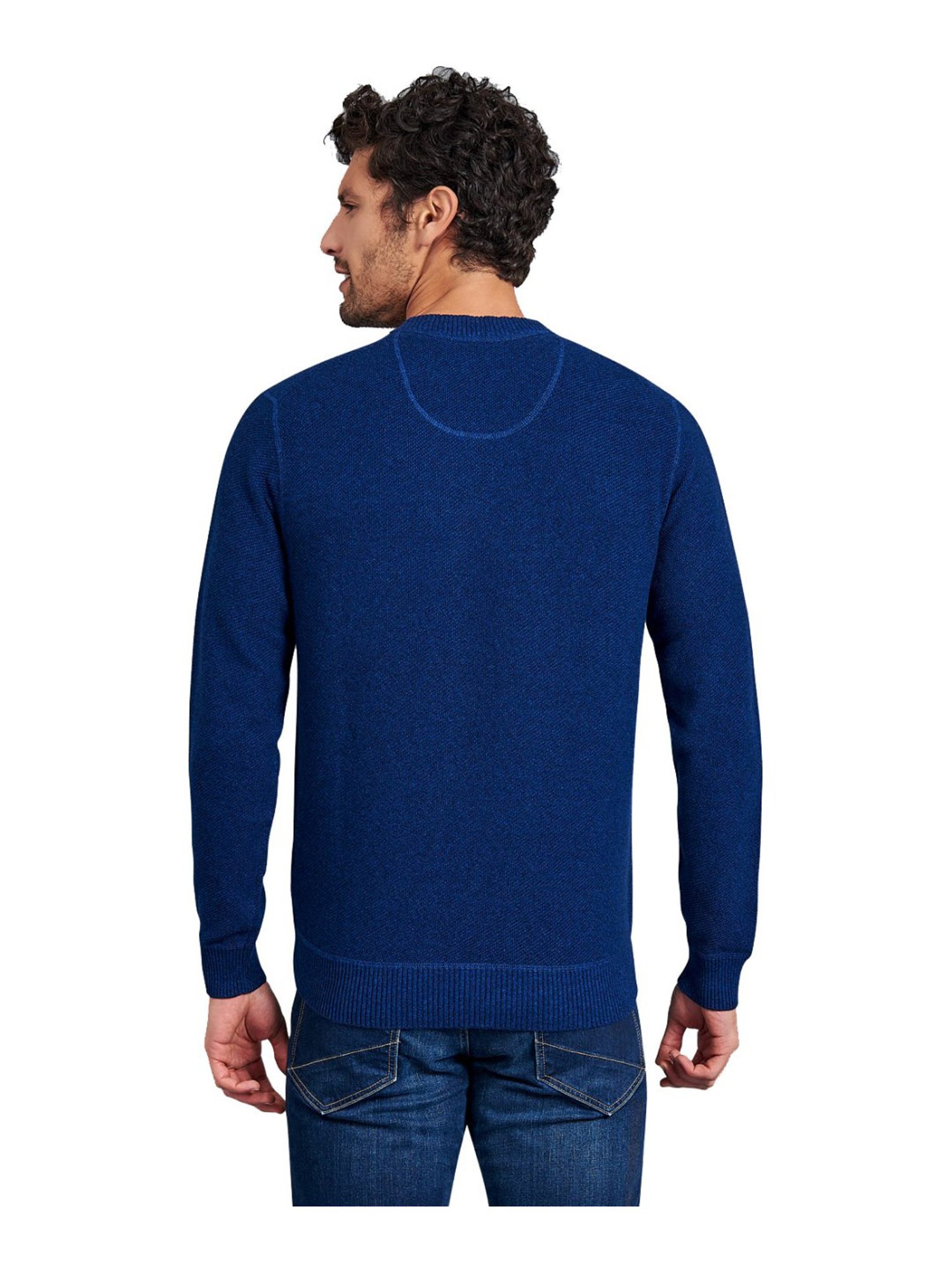 Beverly Hills Polo Club Navy Cotton Regular Fit Sweater