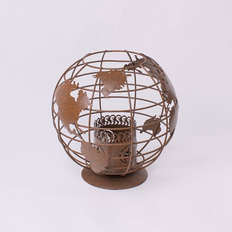 EchoFlame Meridian Fireplace Rust - Echo Valley