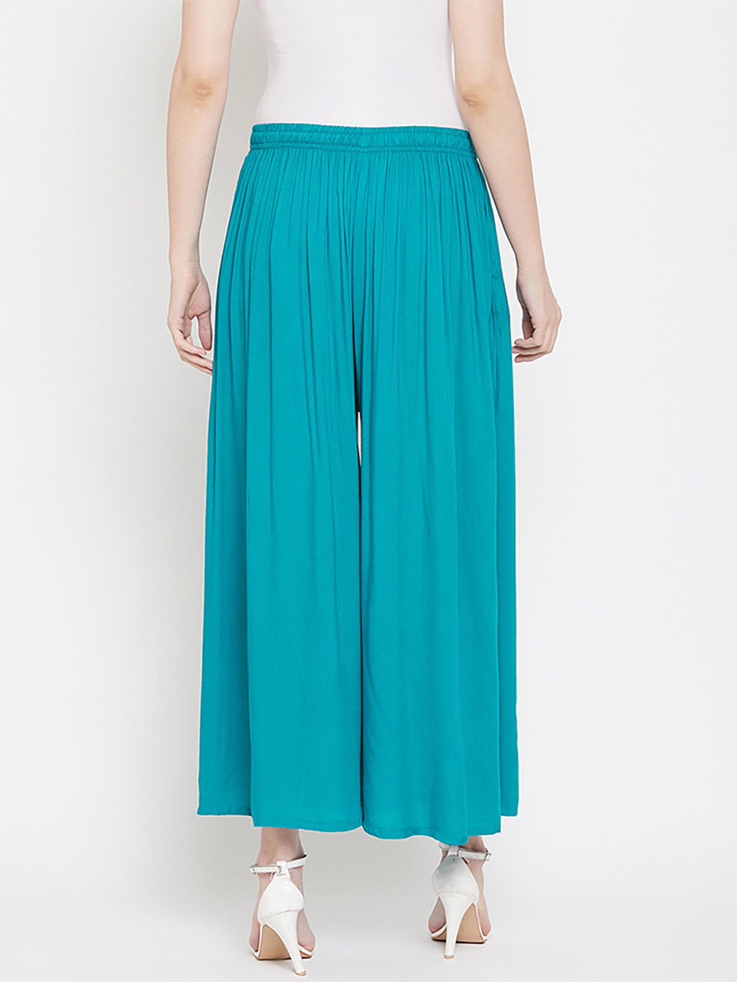 Castle Blue Regular Fit Palazzos