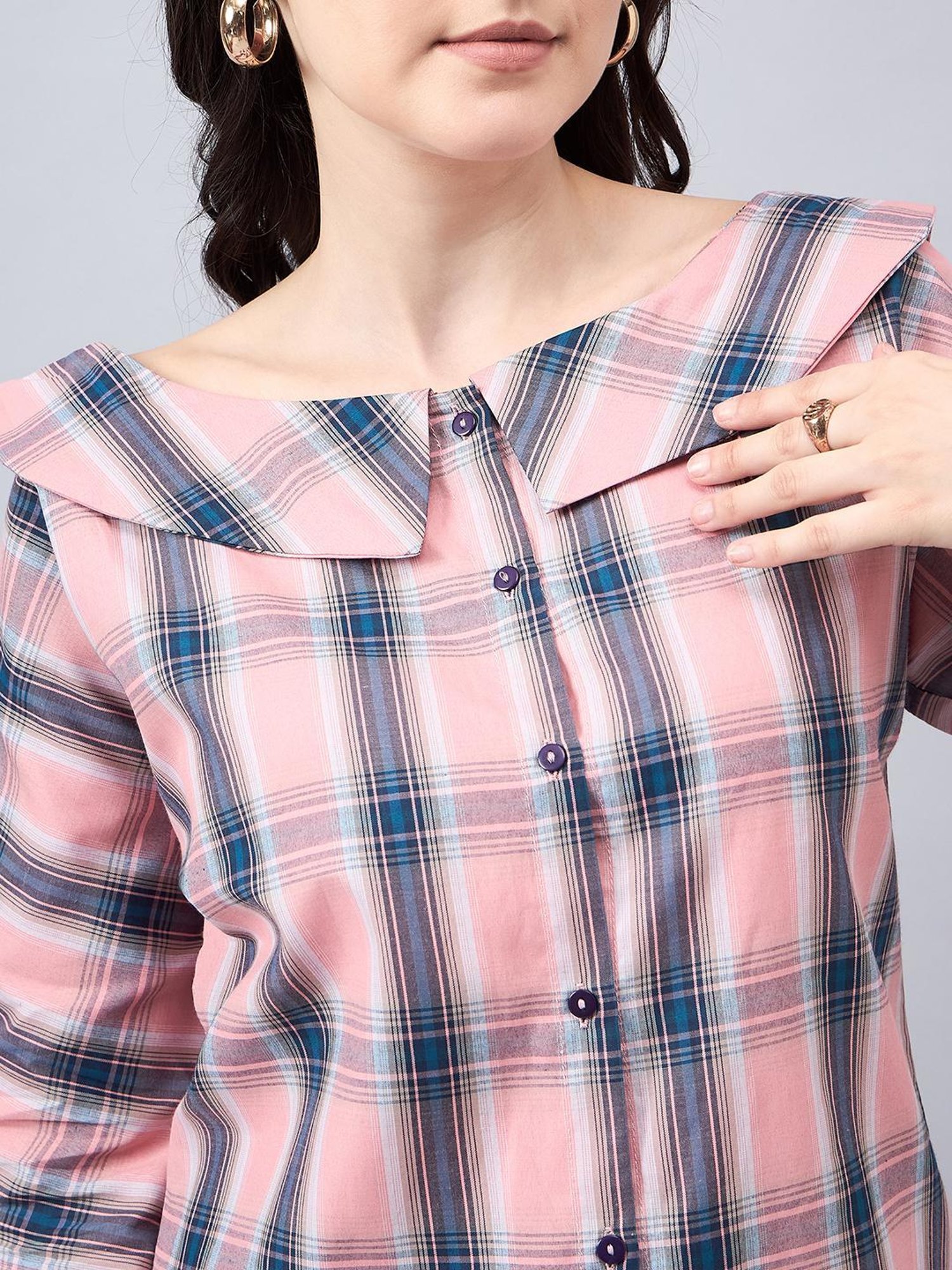 Annabelle by Pantaloons Black Polka Dots Shirt